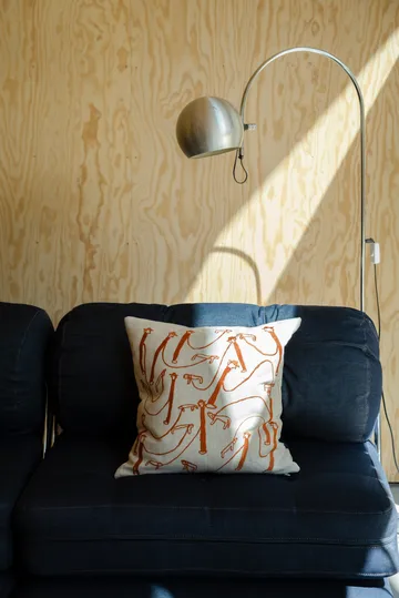 Dog walk cushion cover 48x48 cm - Natural-orange - Fine Little Day