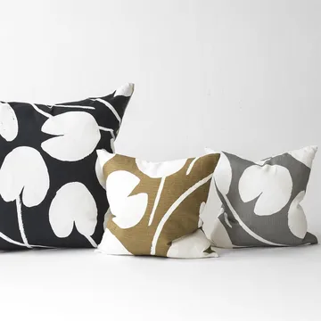 Water lilies cushion cover - yellow-white, 48x48 cm - Fine Little Day
