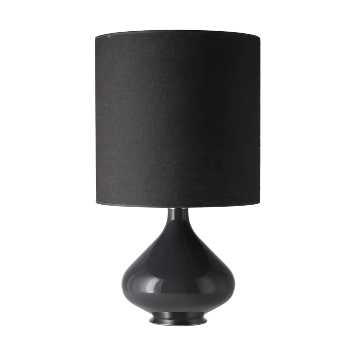 Flavia table lamp grey lamp base - Lino Negro M - Flavia Lamps