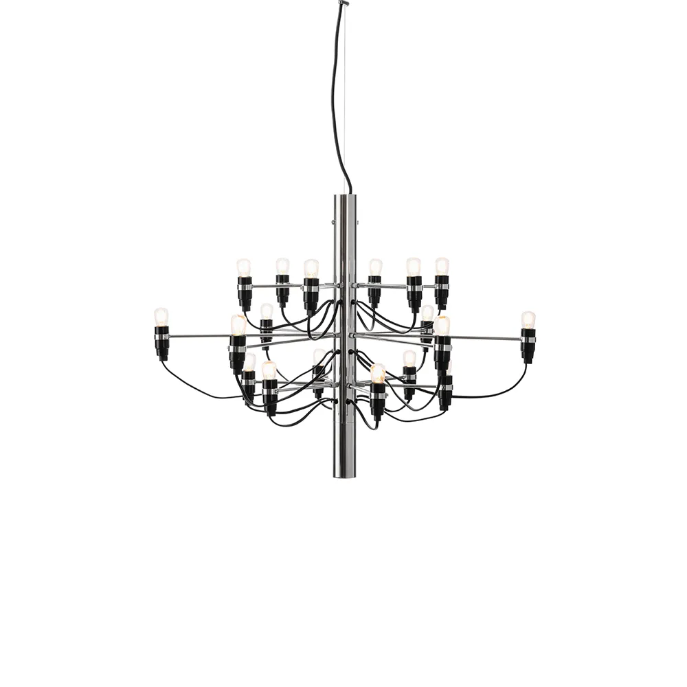 2097 Sarfatti chandelier, Chrome 18 lamps Flos
