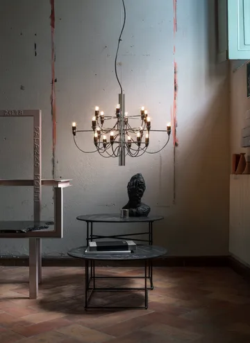 2097 Sarfatti chandelier - Chrome 18 lamps - Flos
