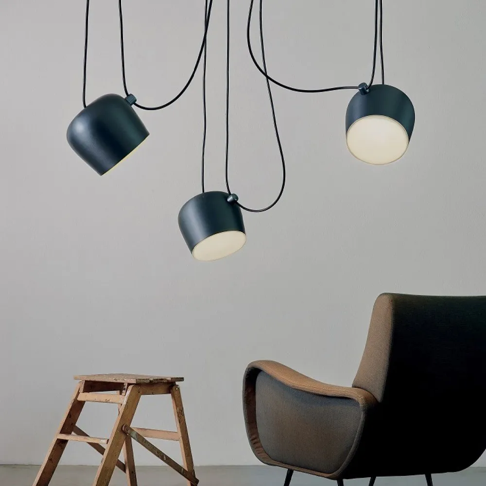 AIM ceiling lamp, Black Flos