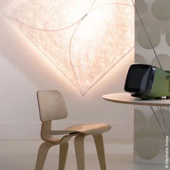 Ariette 1 wall lamp - White, textile fabric - Flos