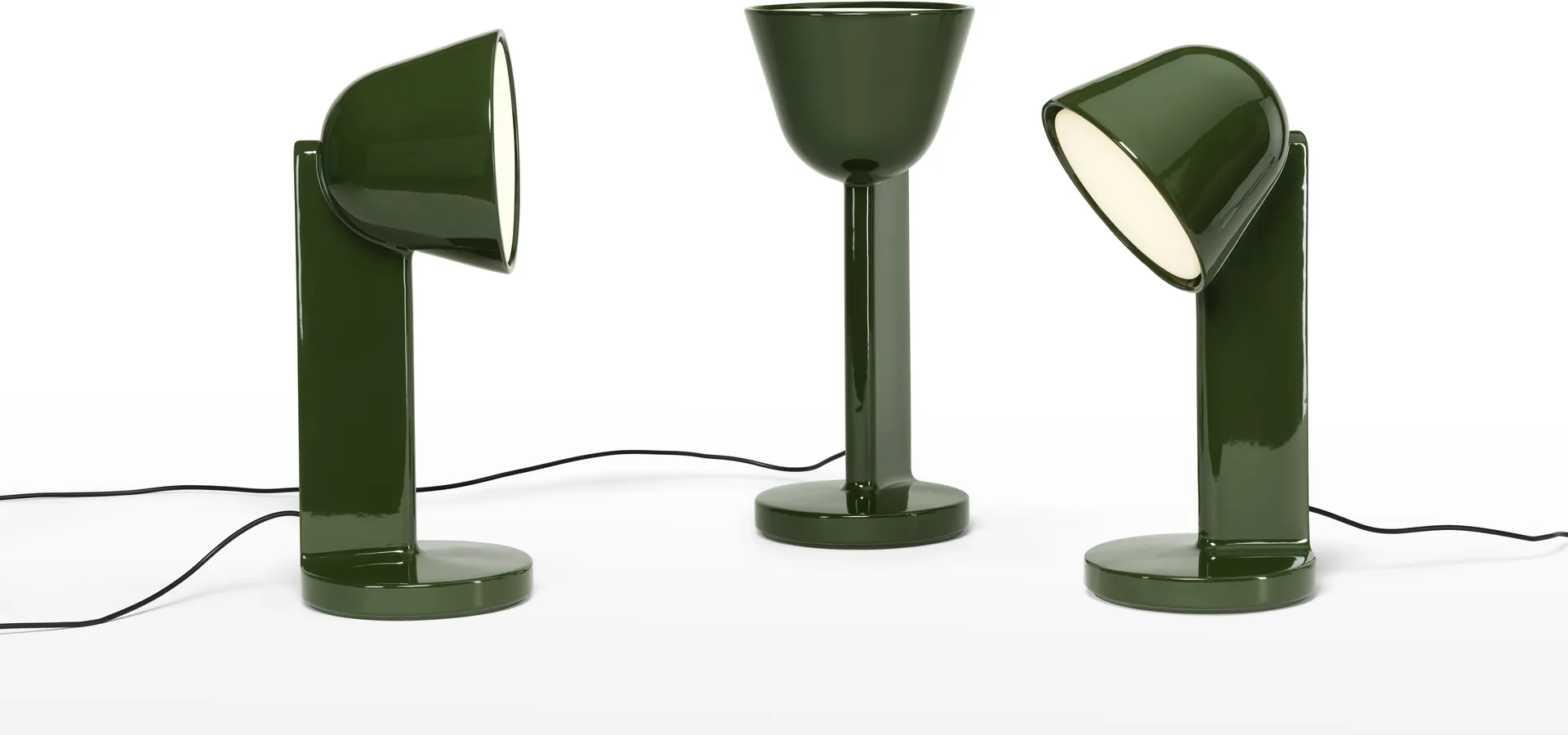 Ceramic Down table lamp, Moss green Flos