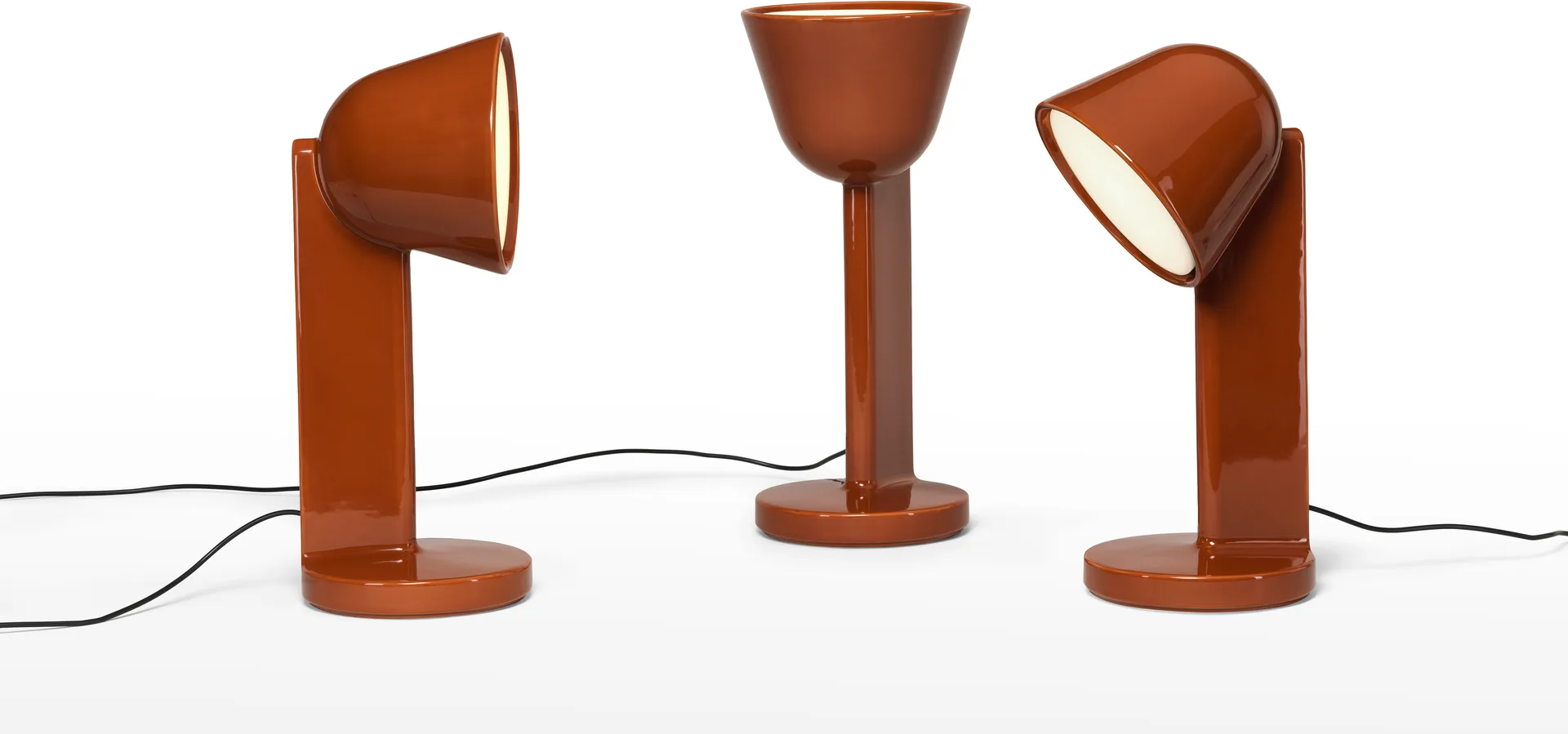 Céramique Up table lamp, Rust red Flos