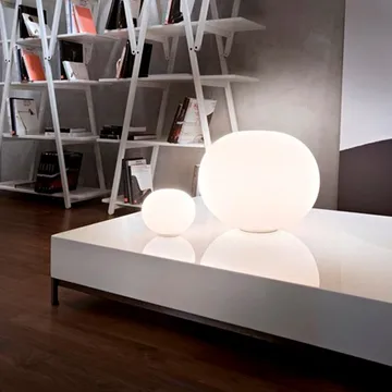 Glo-ball B Zero table lamp - White opal glass - Flos