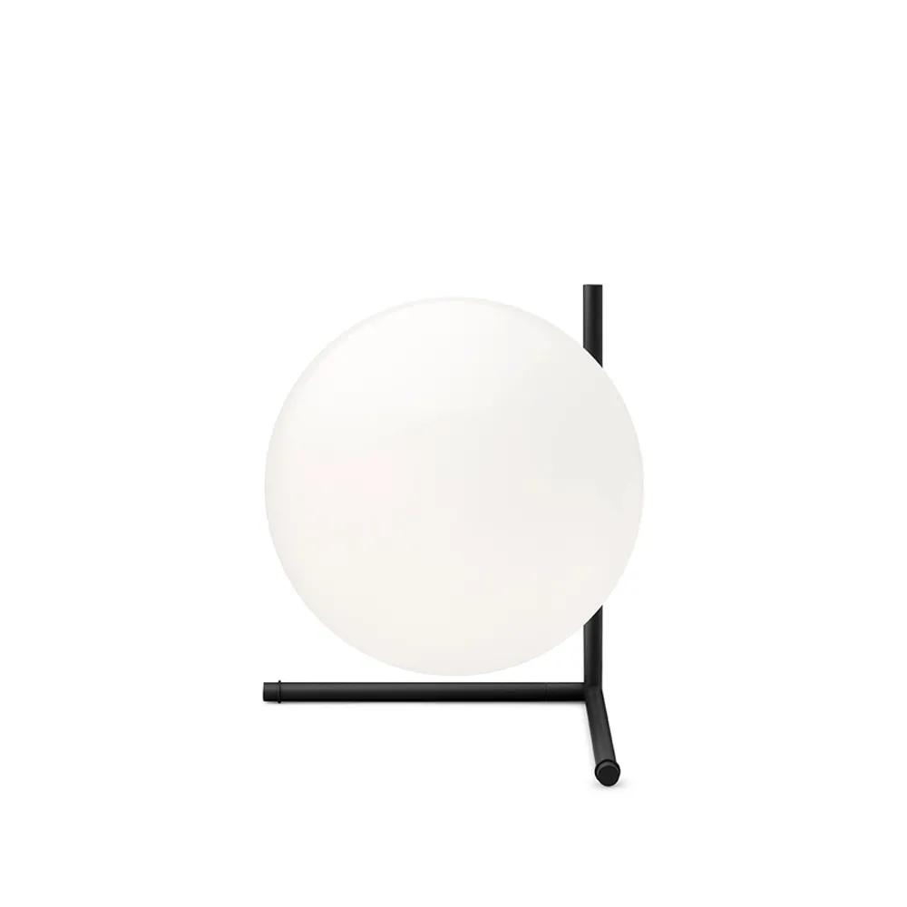 IC lights T2 table lamp, Black, opal Flos