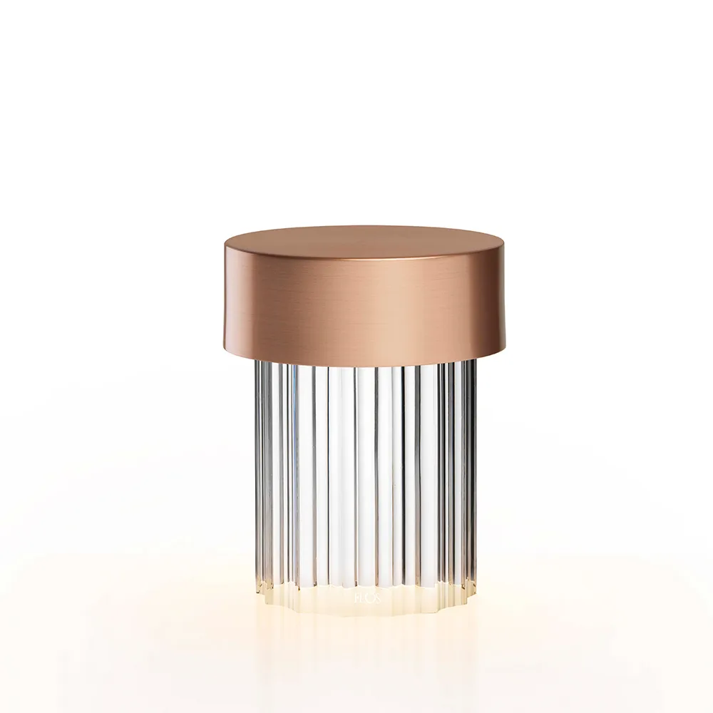Last Order Fluted IP20 table lamp, Copper Flos