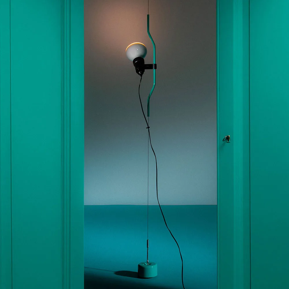 Parentesi floor and ceiling lamp dimmable, Red Flos