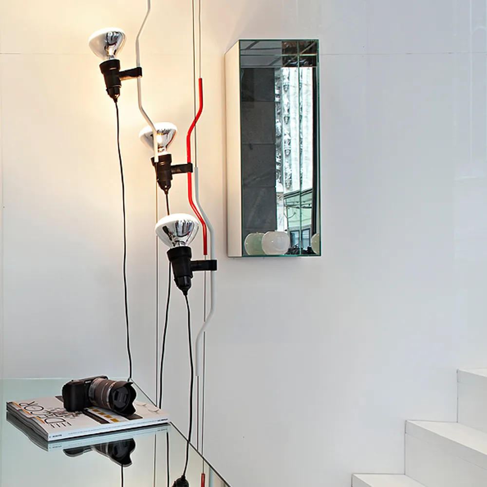 Parentesi floor and ceiling lamp, Nickel Flos