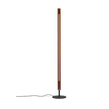 Seki-han floor lamp 226 cm - Heat treated ash-black metal - Flos