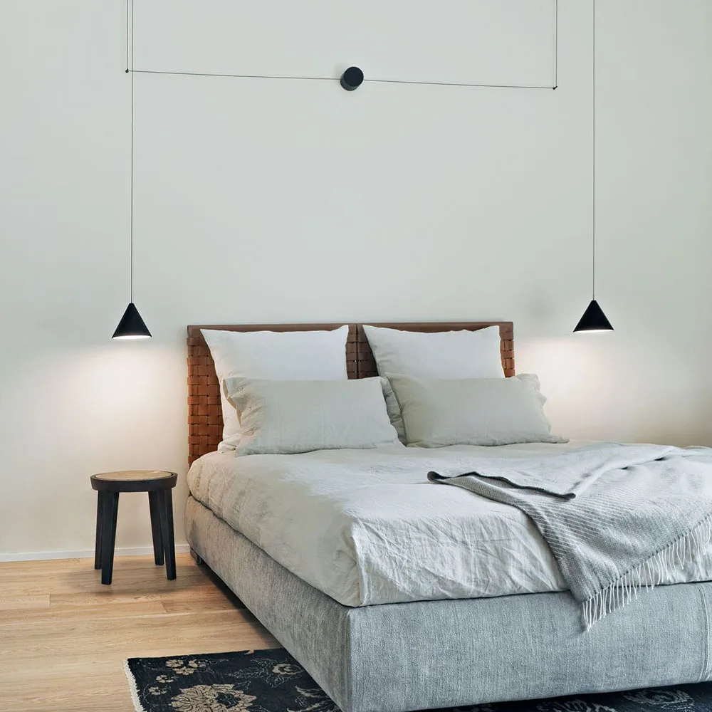 String Light Cone pendant, Blue, 12 m cable Flos