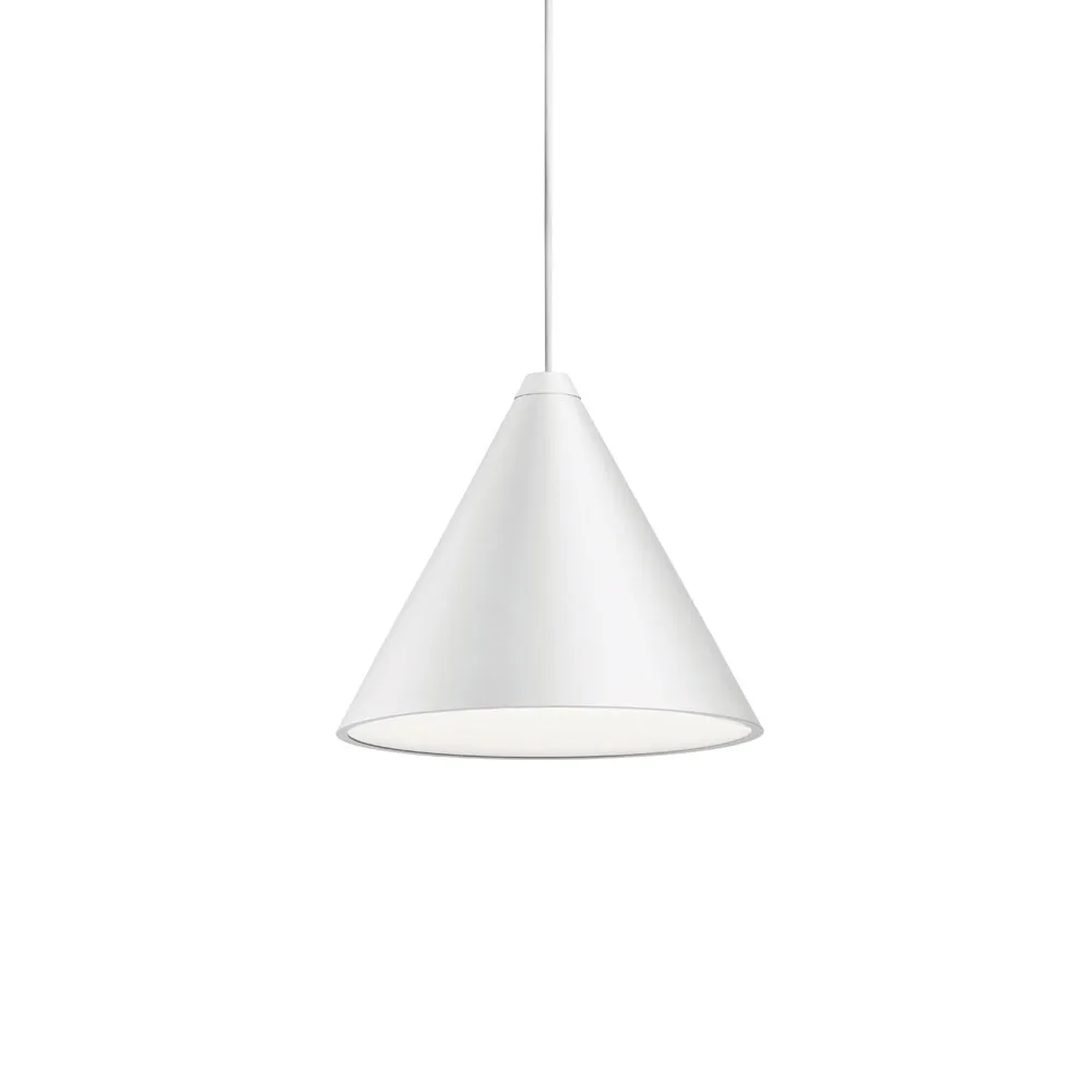 String Light Cone pendant, White, 12 m cable Flos