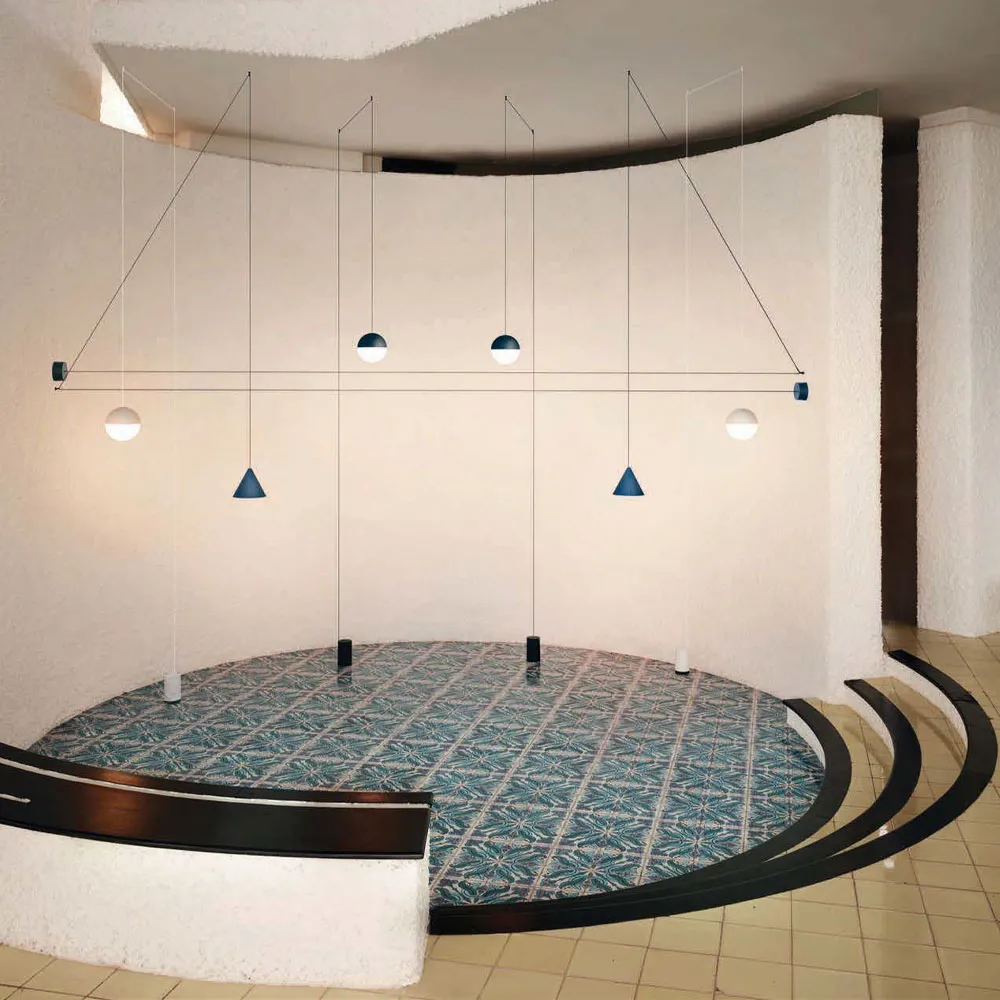 String Light Sphere pendant, Blue, 12 m cable Flos