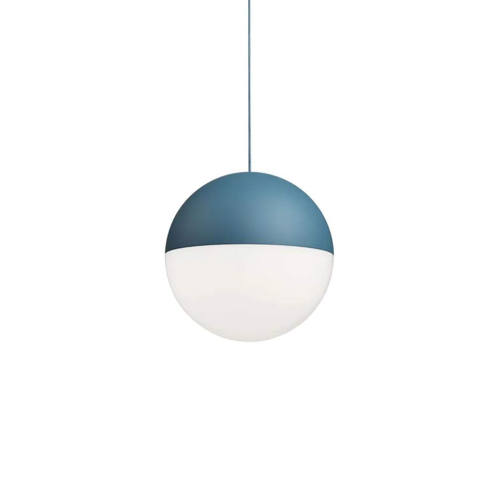 String Light Sphere pendant, Blue, 22 m cable Flos