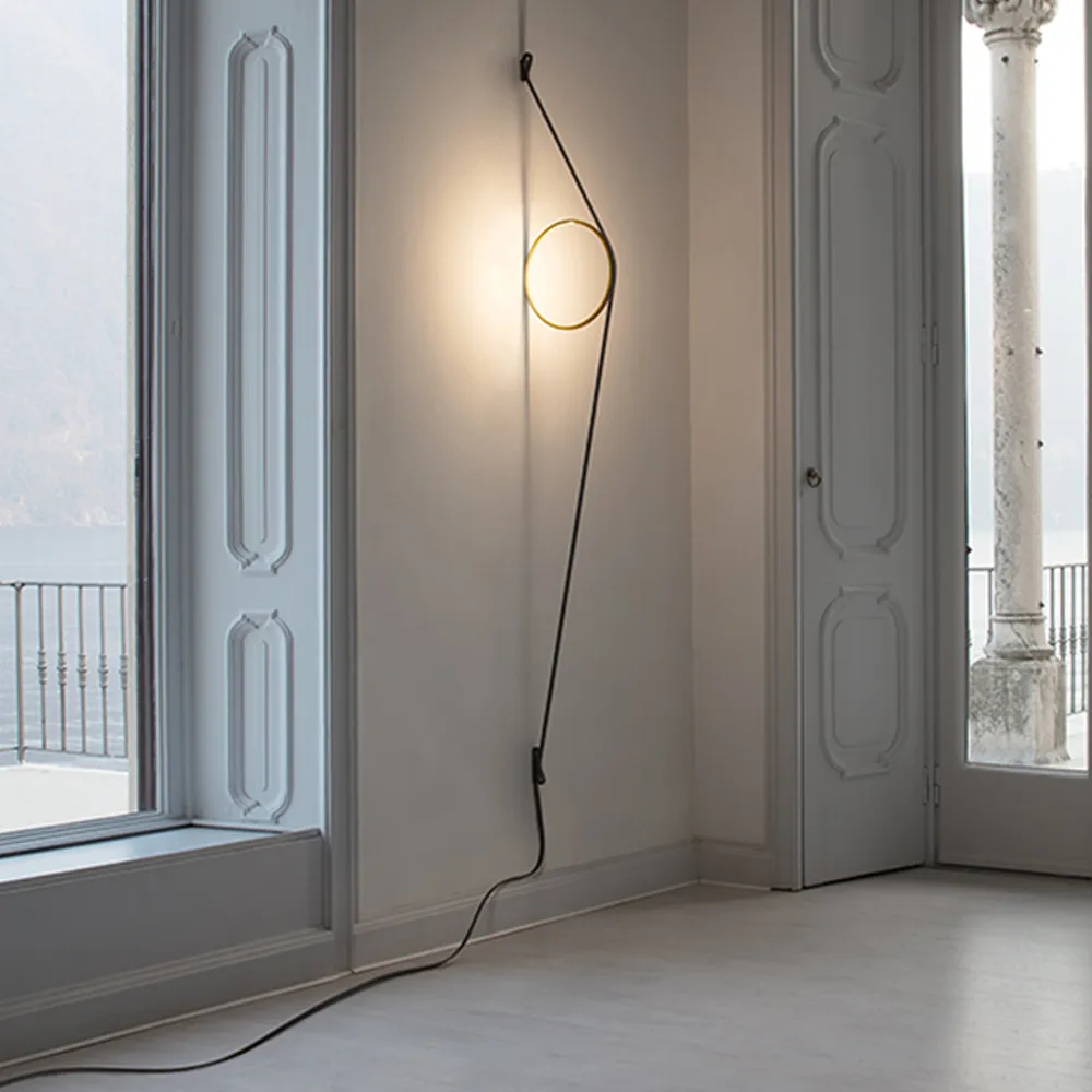 Wirering wall lamp, Grey/pink Flos