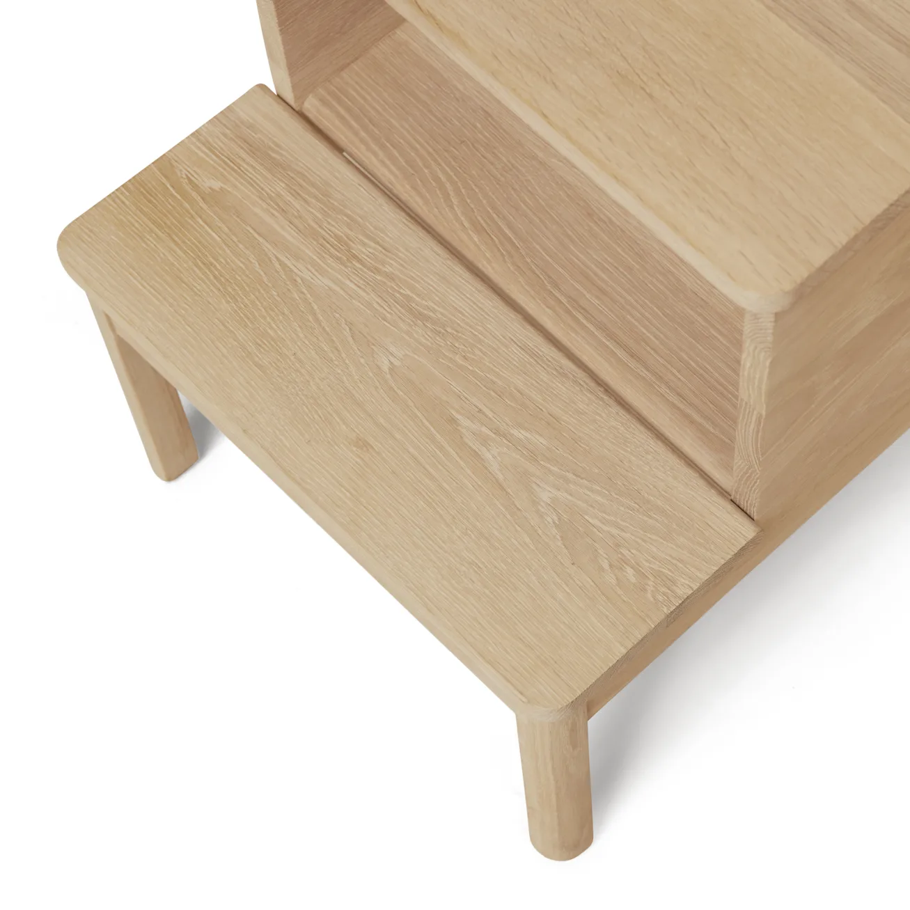 A line step stool, White oak Form & Refine