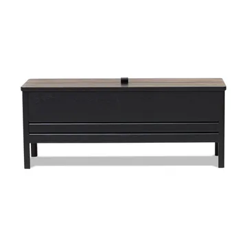 A Line storage bench 111 cm - Black - Form & Refine
