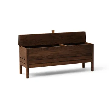 A Line storage bench 111 cm - Smoked oak - Form & Refine