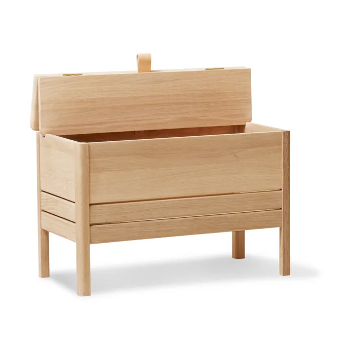 A Line storage bench 68 cm, Oiled oak Form & Refine