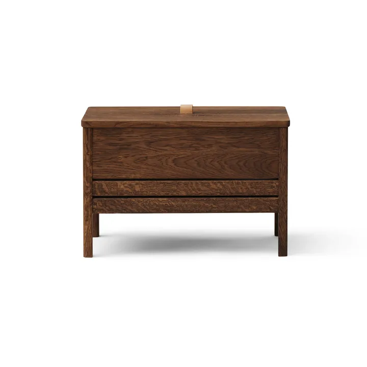 A Line storage bench 68 cm - Smoked oak - Form & Refine