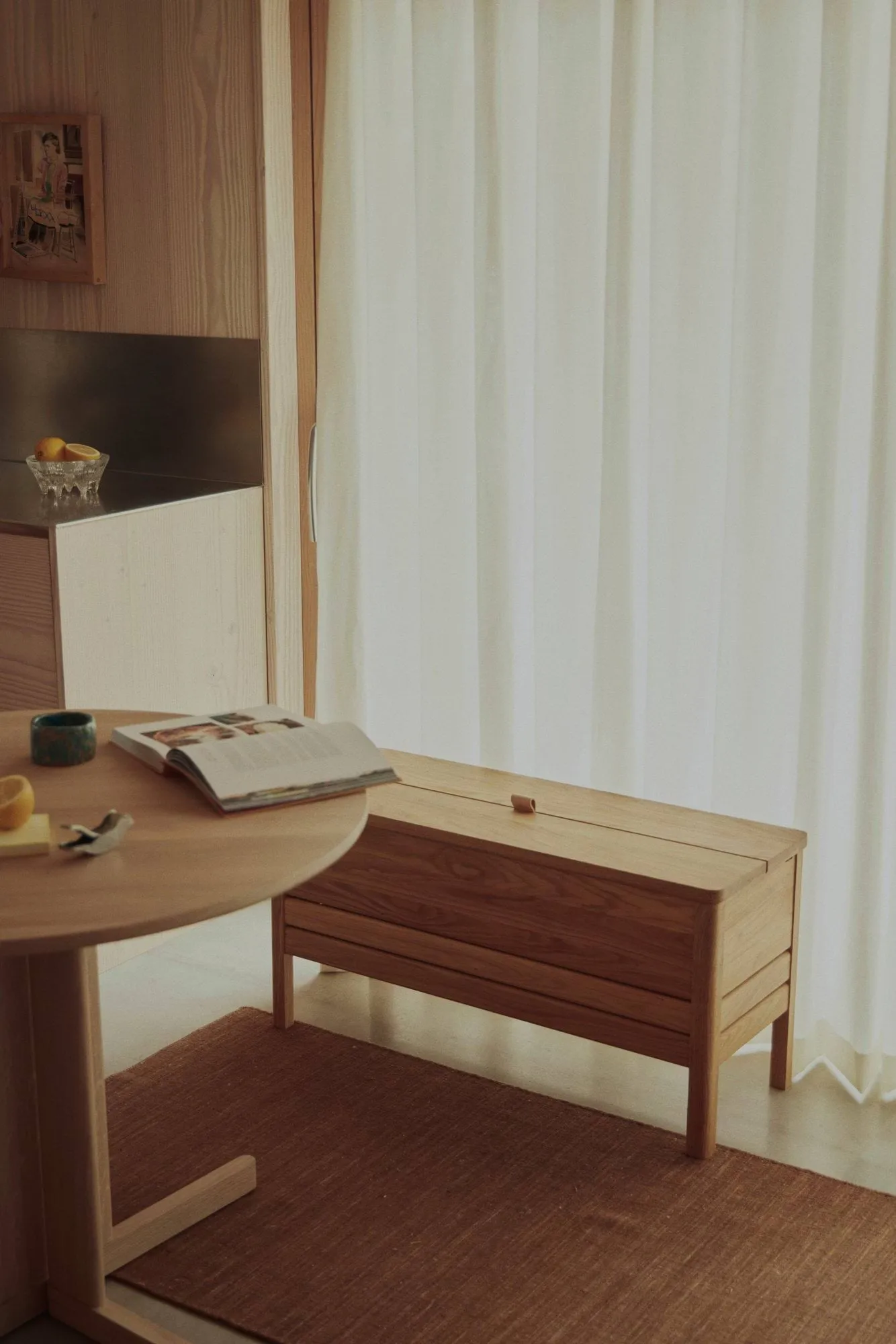 A Line storage bench 90 cm, Oak Form & Refine