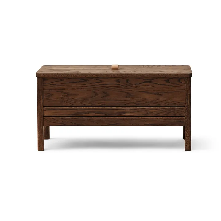 A Line storage bench 90 cm - Smoked oak - Form & Refine