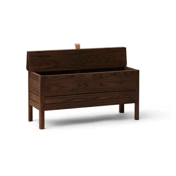 A Line storage bench 90 cm - Smoked oak - Form & Refine