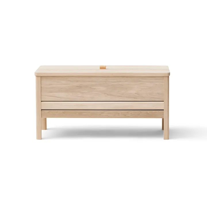 A Line storage bench 90 cm - White oak - Form & Refine