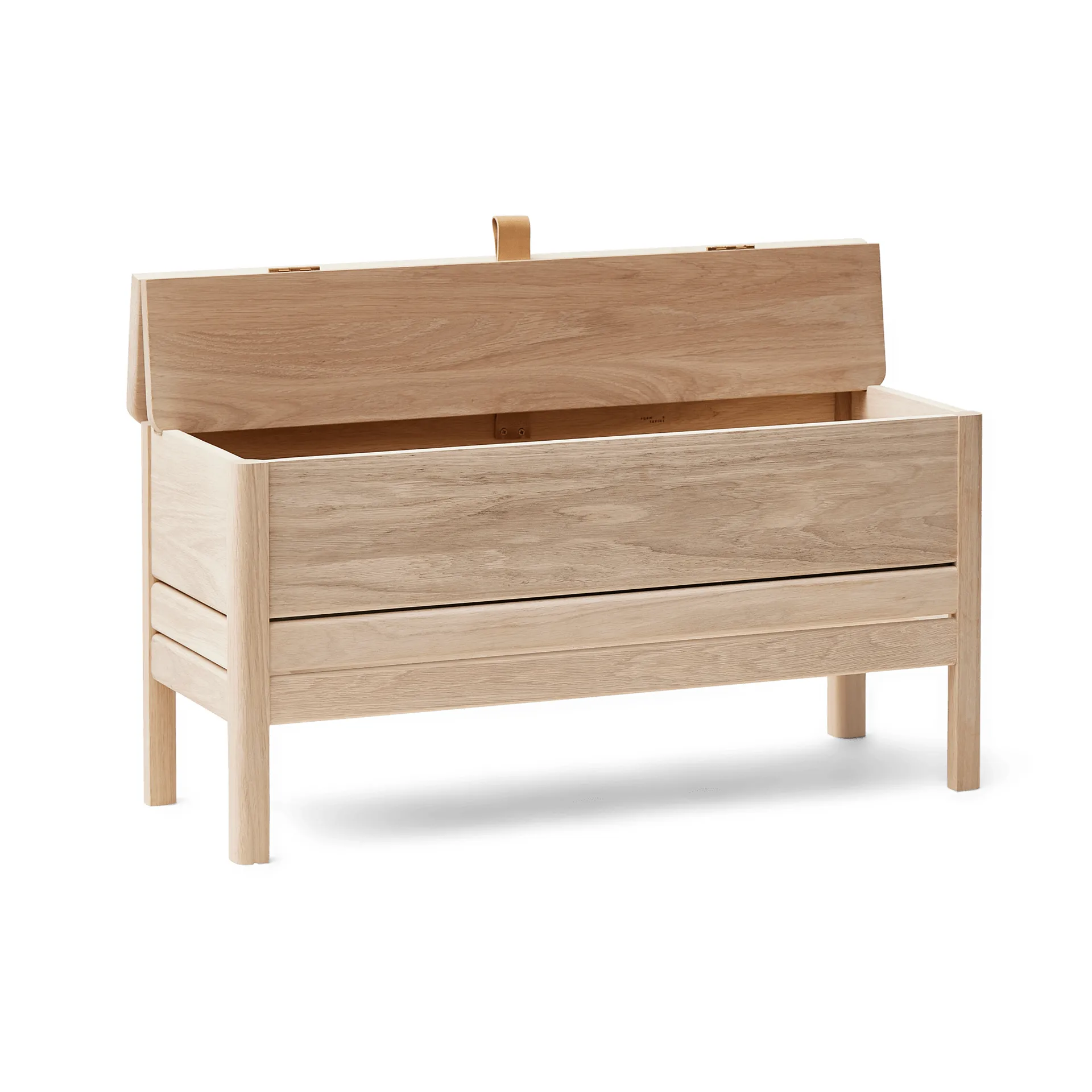 A Line storage bench 90 cm, White oak Form & Refine