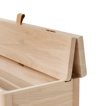 A Line storage bench 90 cm - White oak - Form & Refine