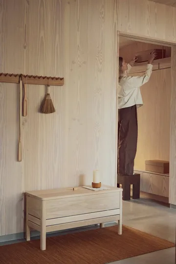 A Line storage bench 90 cm - White oak - Form & Refine