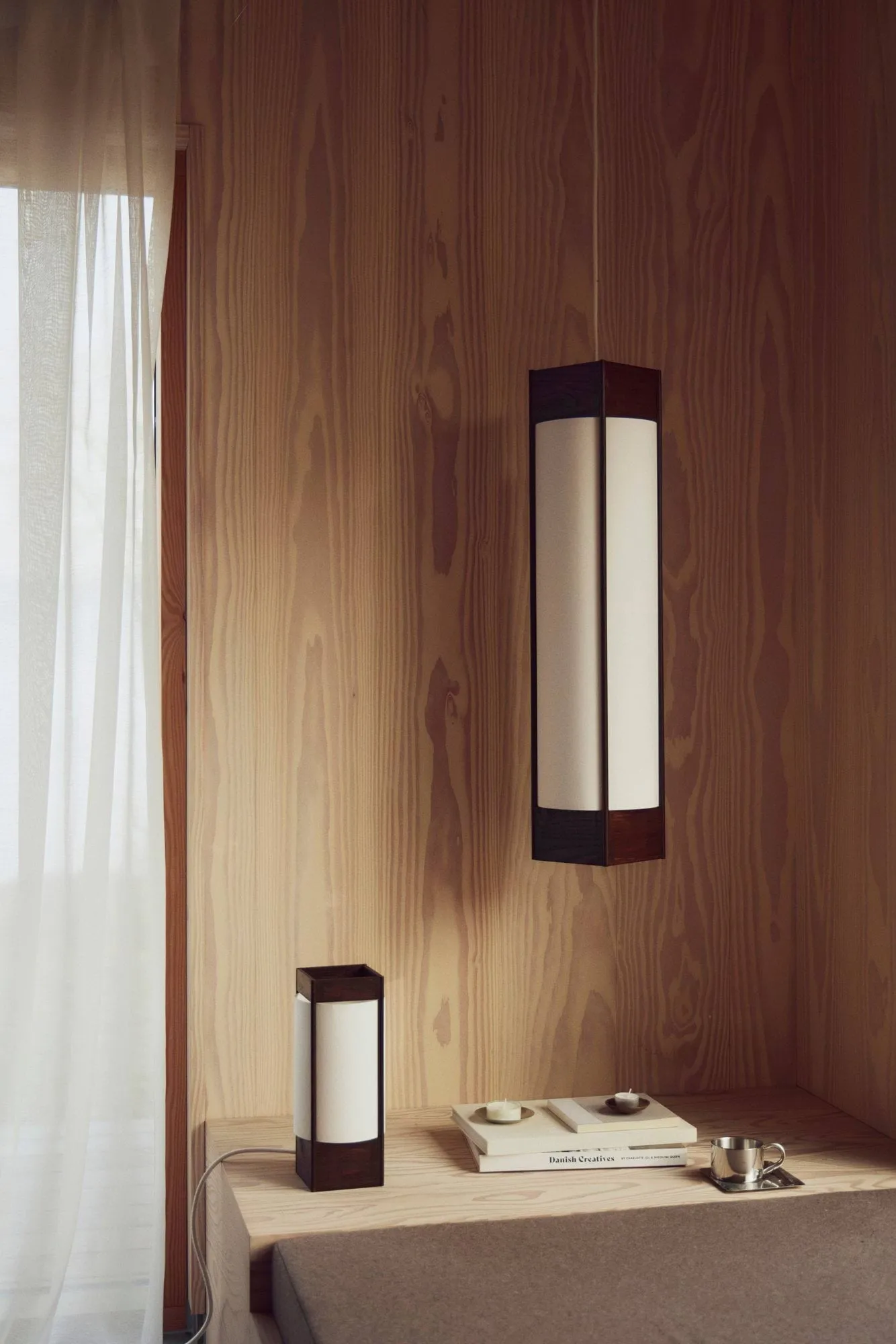 Andon pendant lamp, Ash, long Form & Refine