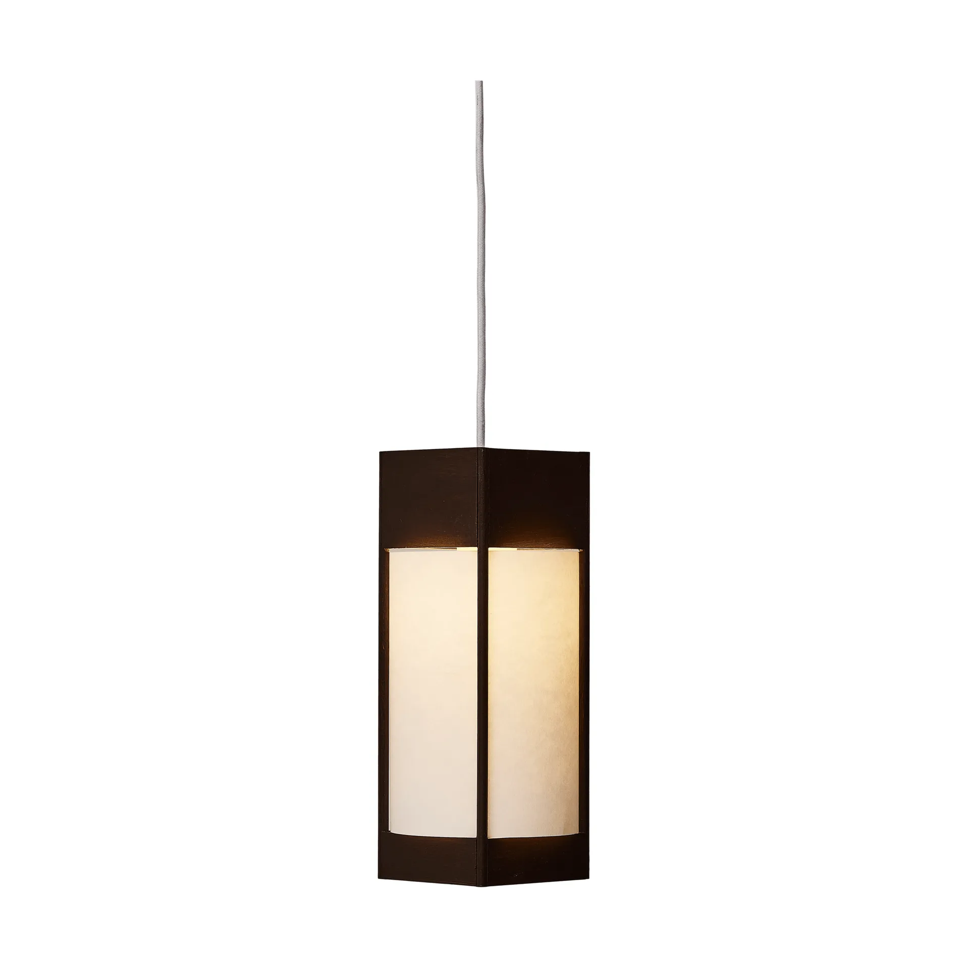 Andon pendant lamp, Dark brown ash, small Form & Refine