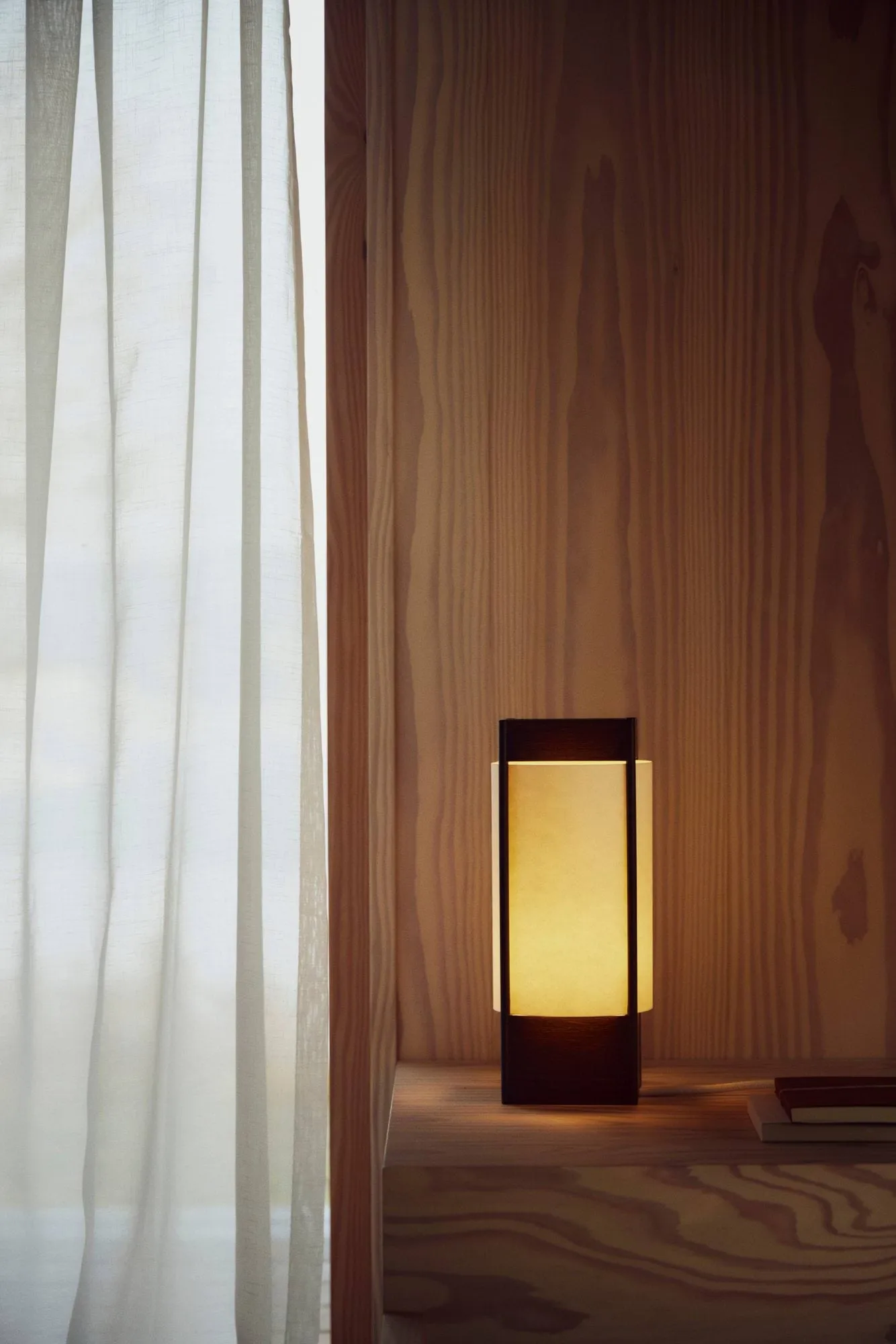 Andon table lamp, Dark brown ash, 32 cm Form & Refine