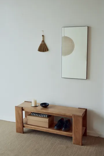 Beam bench - Deep brown pine, 112x45x33 cm - Form & Refine
