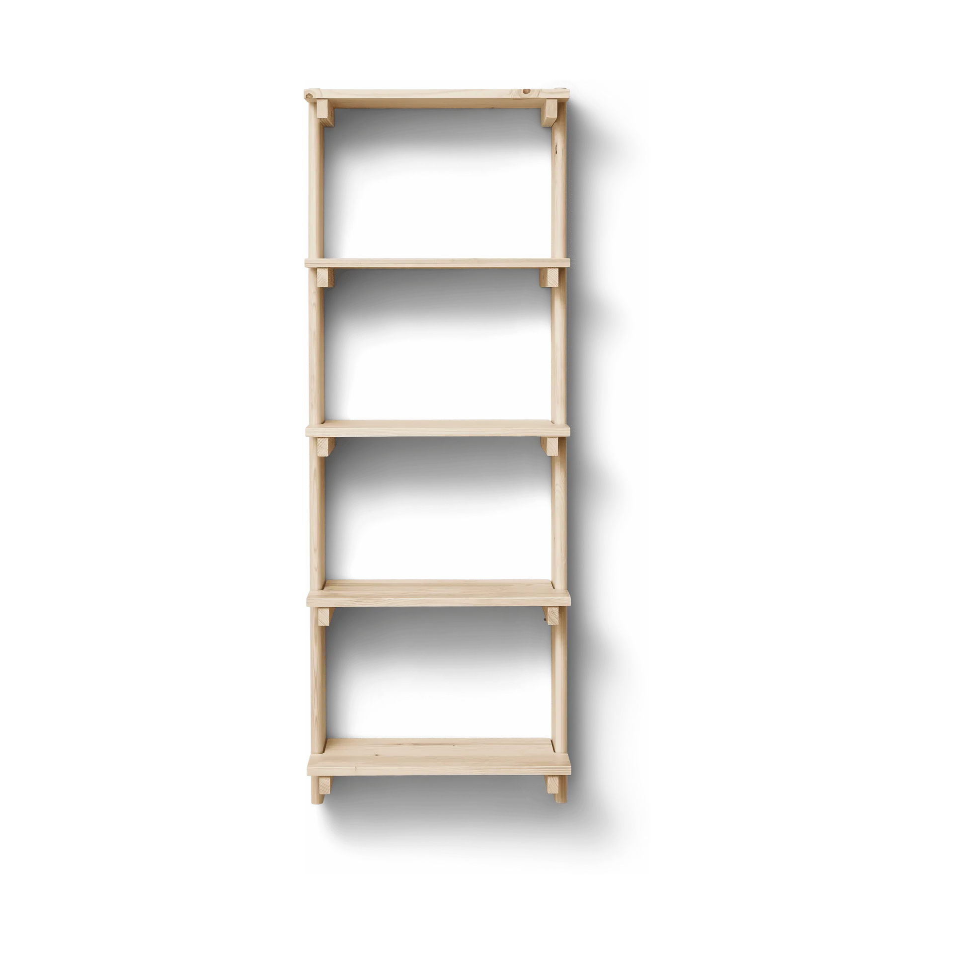 Beam wall shelf 5 shelves, Pinewood Form & Refine