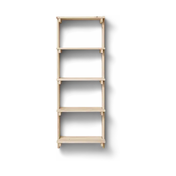 Beam wall shelf 5 shelves - Pinewood - Form & Refine