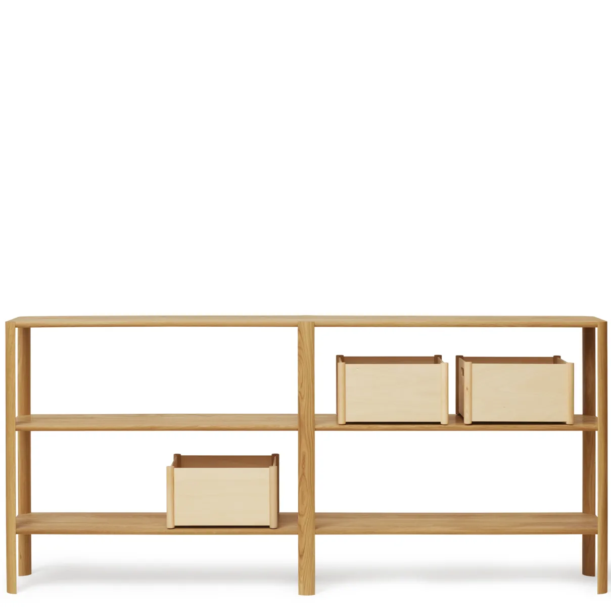Leaf shelf 3 shelves 92x200 cm, Oak Form & Refine