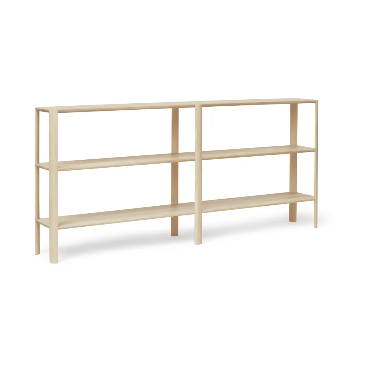Leaf shelf 3 shelves 92x200 cm, White oak Form & Refine