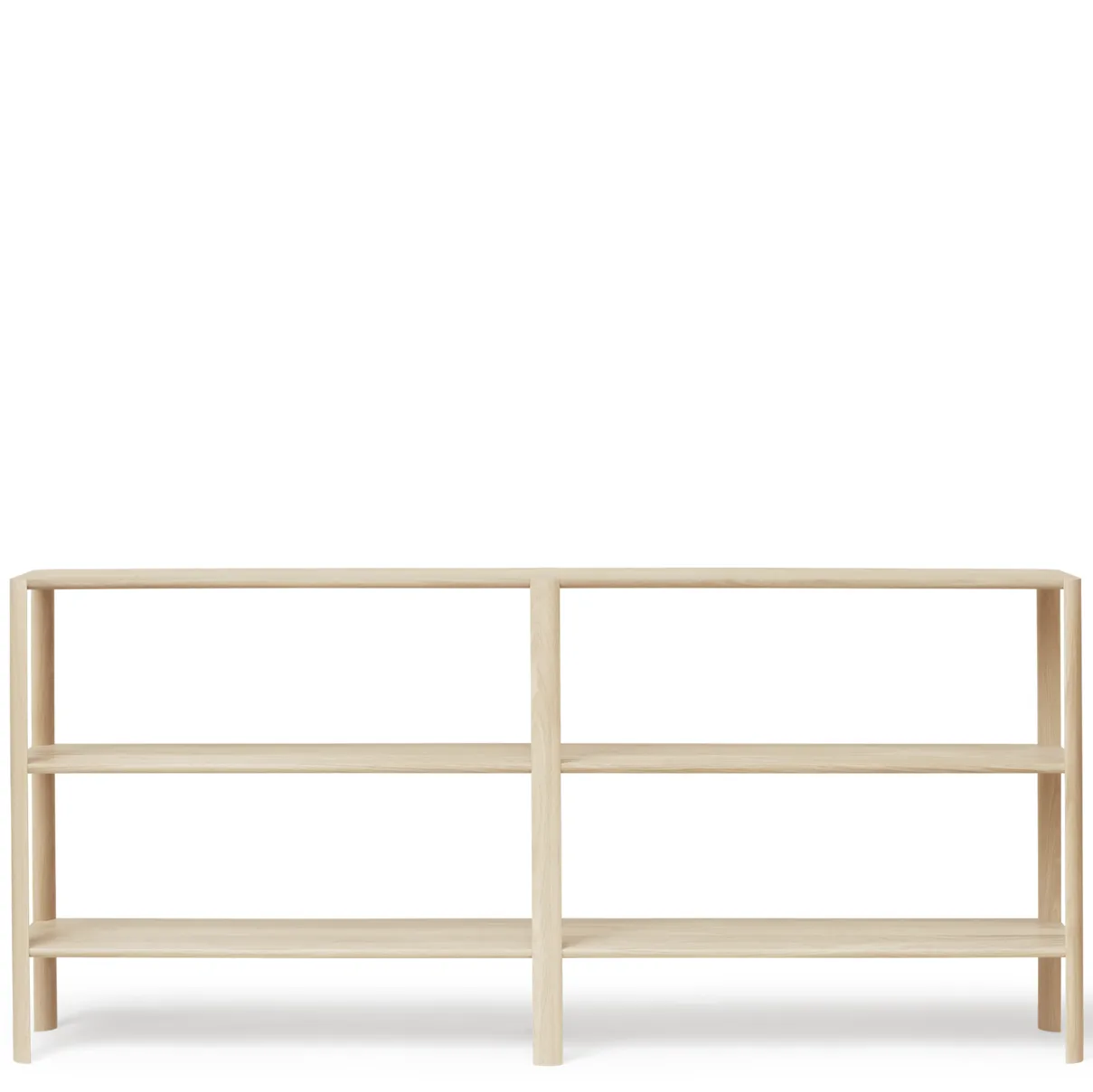 Leaf shelf 3 shelves 92x200 cm, White oak Form & Refine