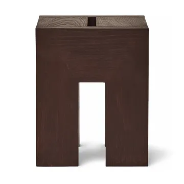 Monolith side table - Dark brown ash, 29x29x36 cm - Form & Refine