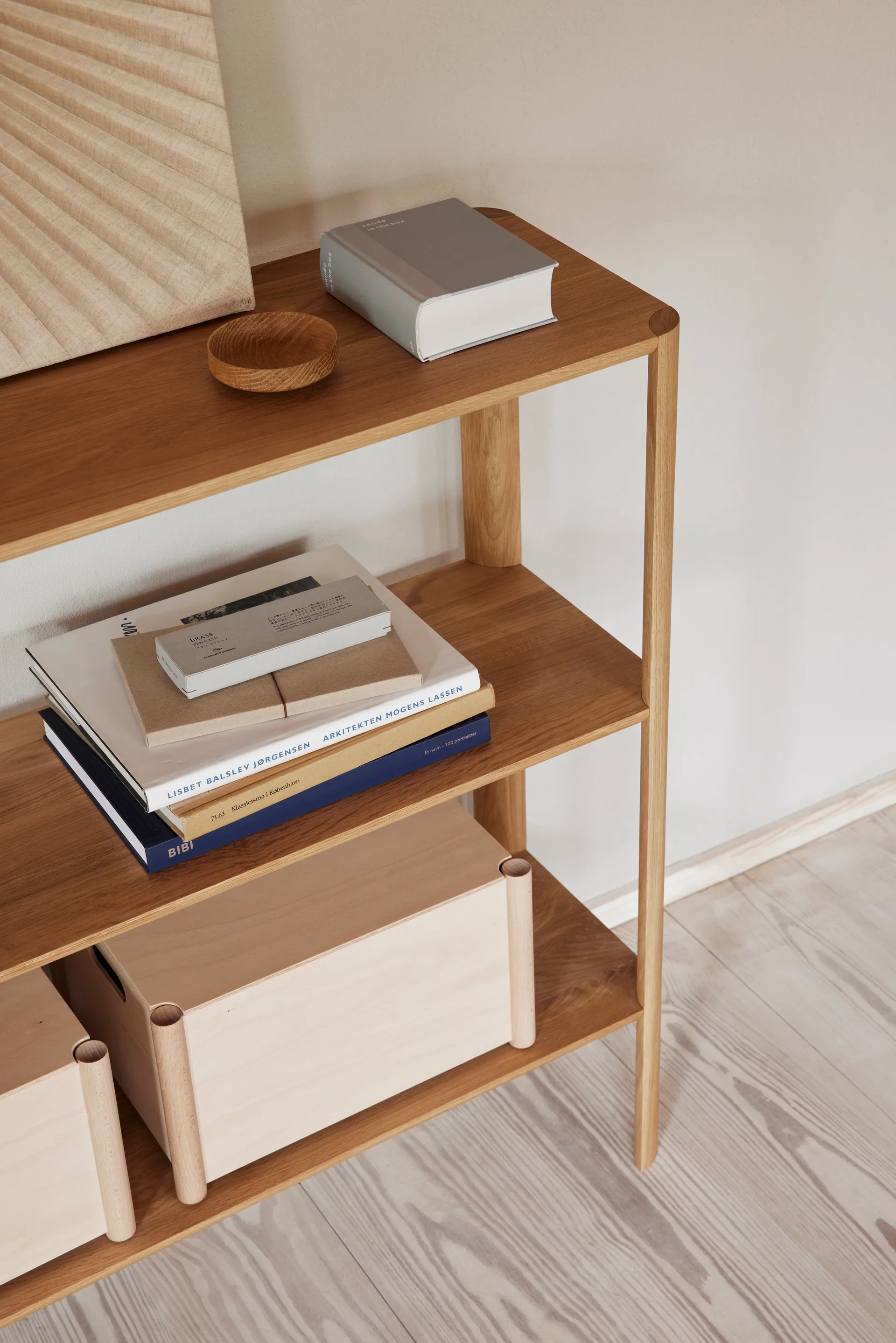 Pillar lock for storage box M, Beech Form & Refine