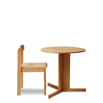 Trefoil dining table Ø75 cm - Oak - Form & Refine
