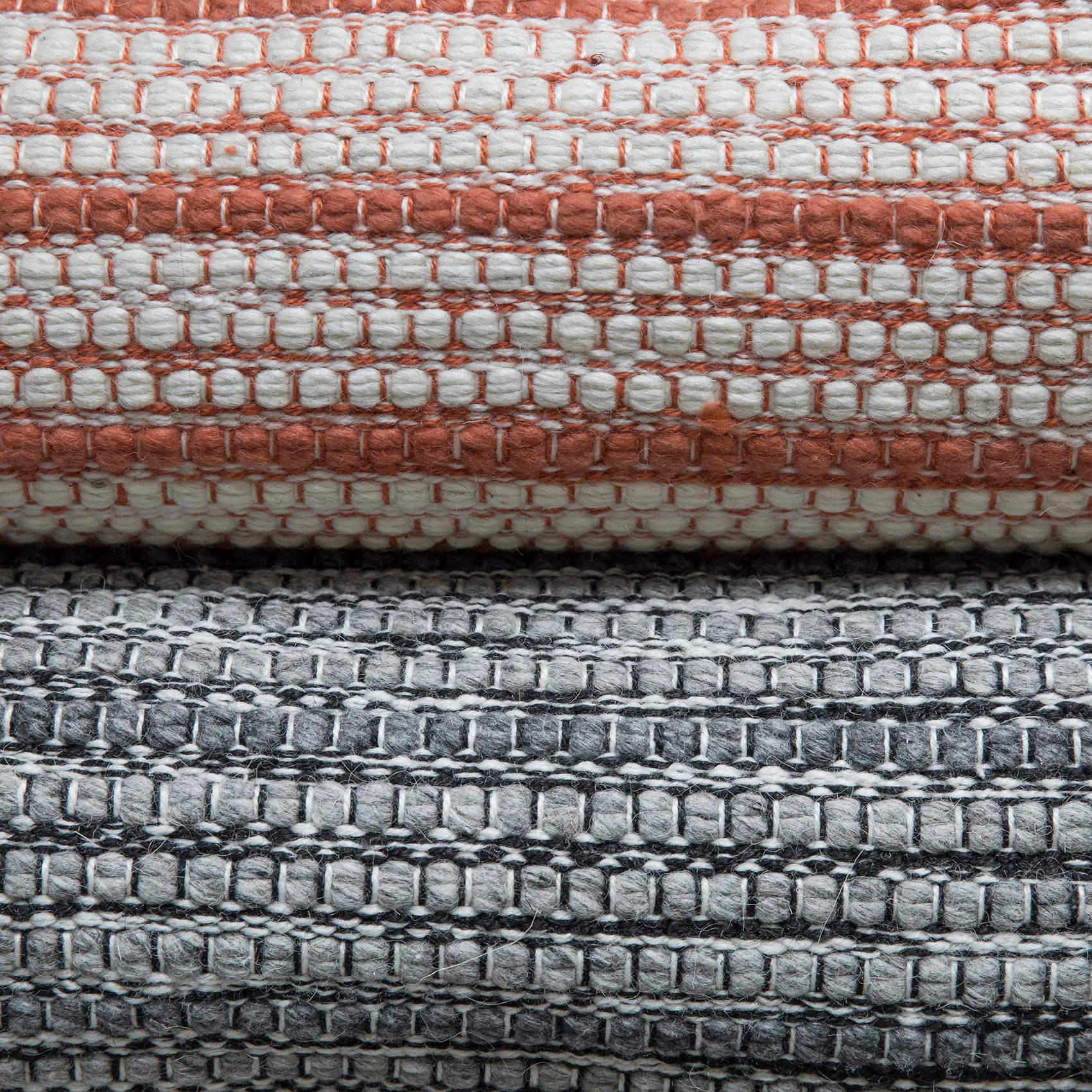 Stripe rug 170x230 cm, Burnt orange Formgatan