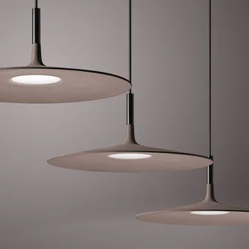 Aplomb Large pendant lamp - Gray concrete - Foscarini
