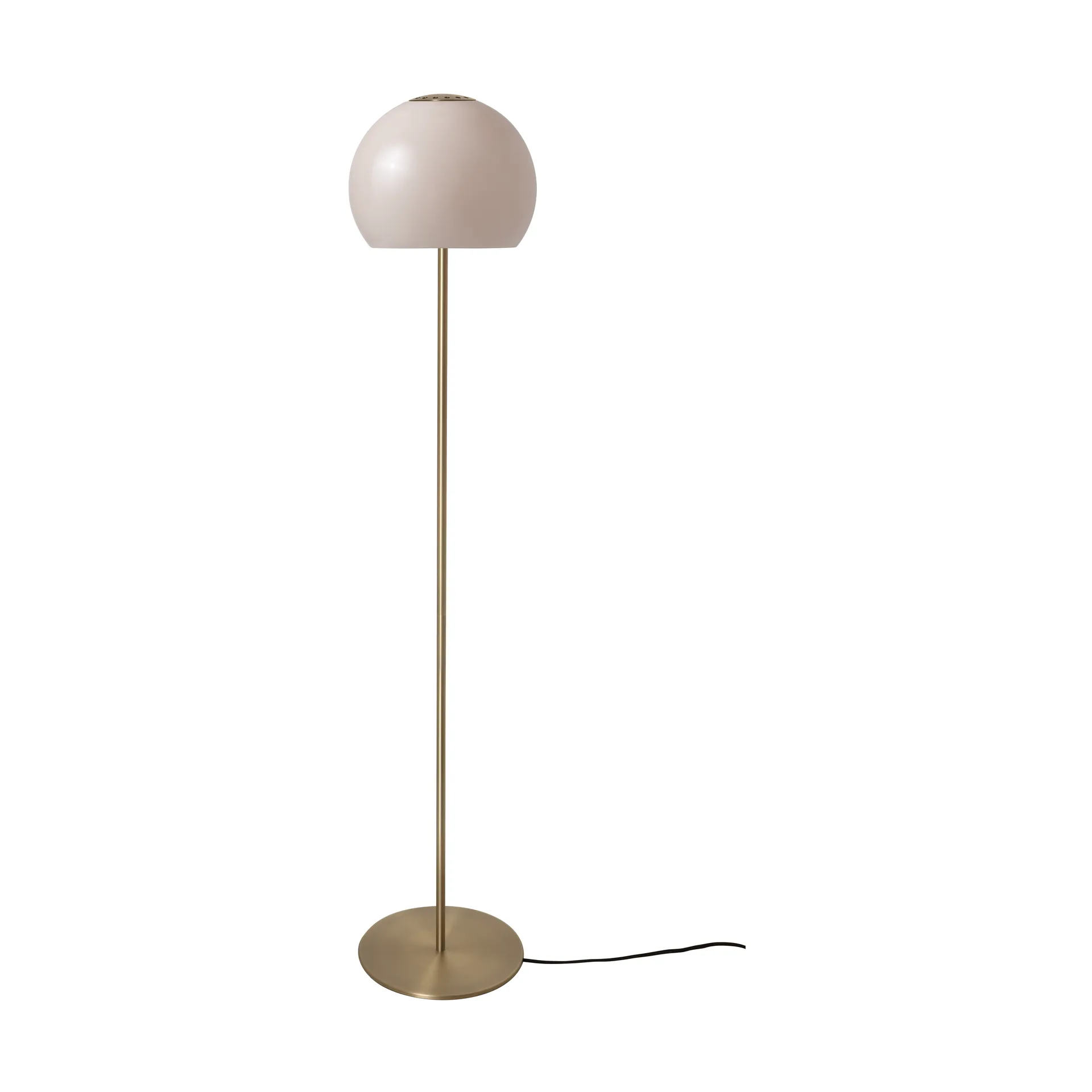 Ball glass floor lamp, Sand grey, 130 cm Frandsen