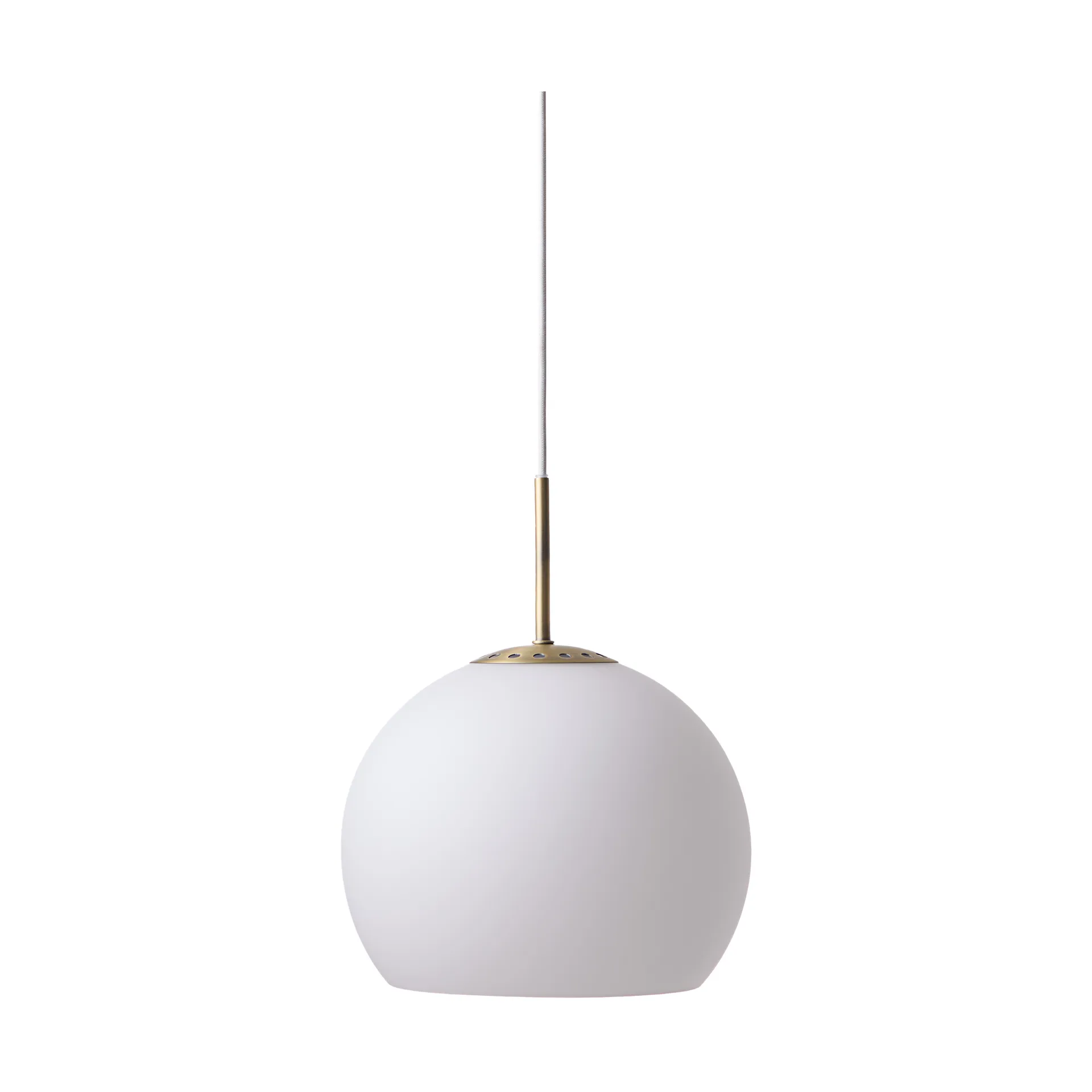 Ball glass pendant Ø25 cm, Opal White Frandsen