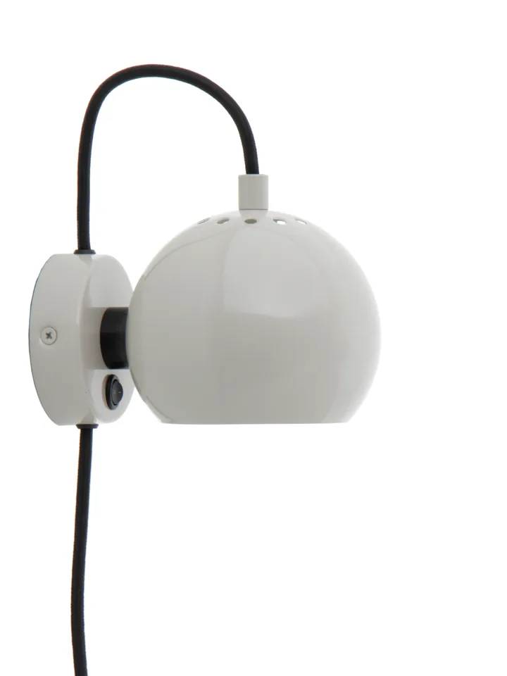 Ball Magnet wall lamp 10x12 cm - Glossy pale grey - Frandsen