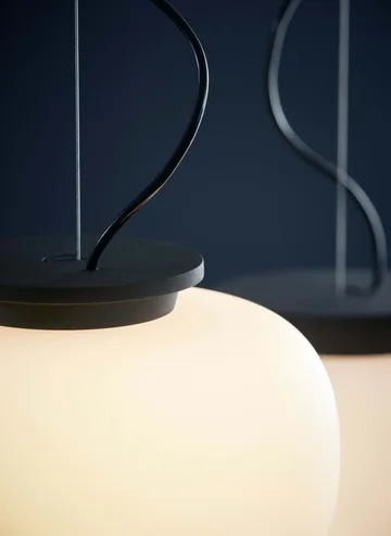 Supernate pendant lamp - Opal white-black, Ø28 cm - Frandsen